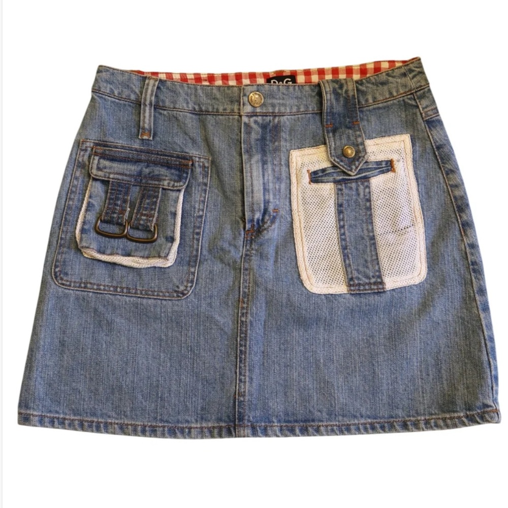 RARE D&G 2000s Denim Mini Skirt